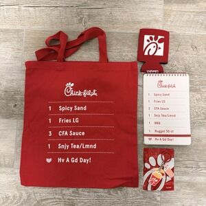 Chickfila Gift Bag NEW Tote, Notepad, Keychain And‎ Drink Koozie Perfect Gift